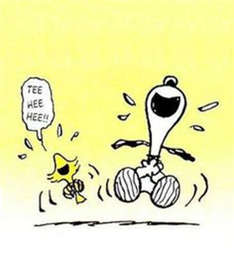 Snoopy and woodstock laughing tee hee hee