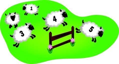 sheep with numbers on jumping a fence